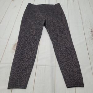 Liverpool Reese pull on cheetah ankle pants leggings stretchy tummy control 10P